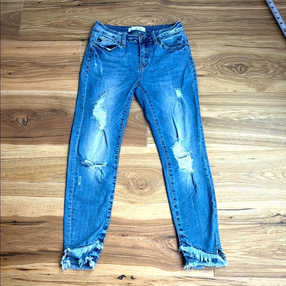 KanCan Distressed Blue Denim Jeggings